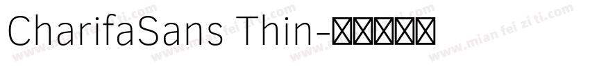 CharifaSans Thin字体转换